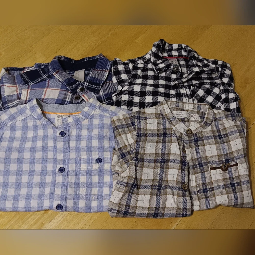 4 Piece Button Up Bundle H&M Zara Carter's EUC - Picture 1 of 5